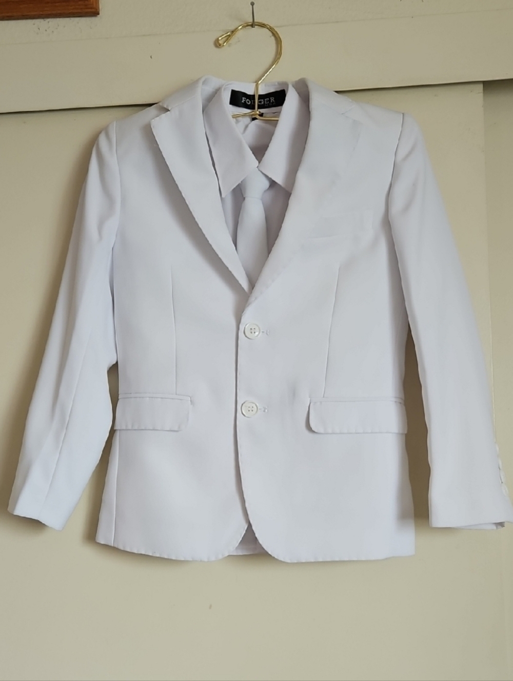 Fouger USA White Boy First Holly Communion Set Of 3 Upper Pieces Sz 8